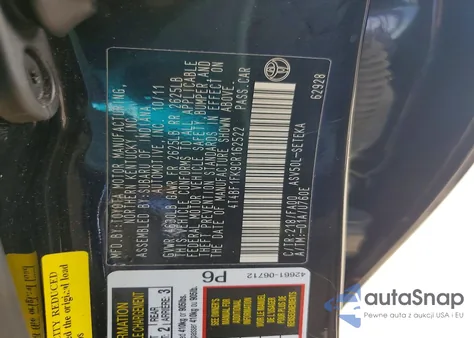 2012 Toyota Camry Base из США, поврежденный, VIN 4T4BF1FK9CR162522